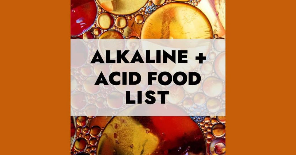 acid alkaline food list