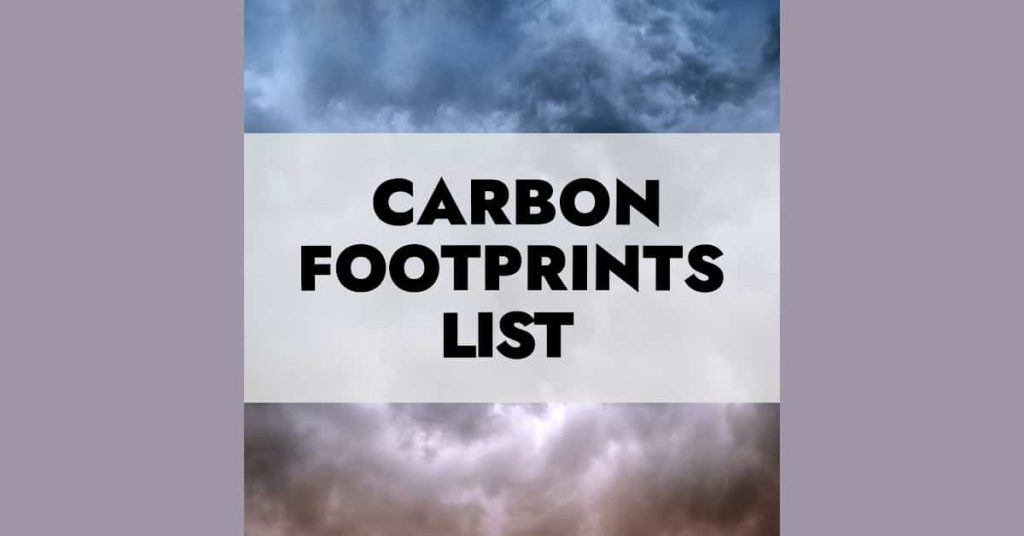 carbon footprint food list